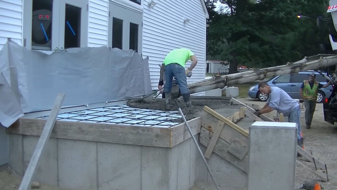 Residential concrete pouring by experienced Farmington contractors